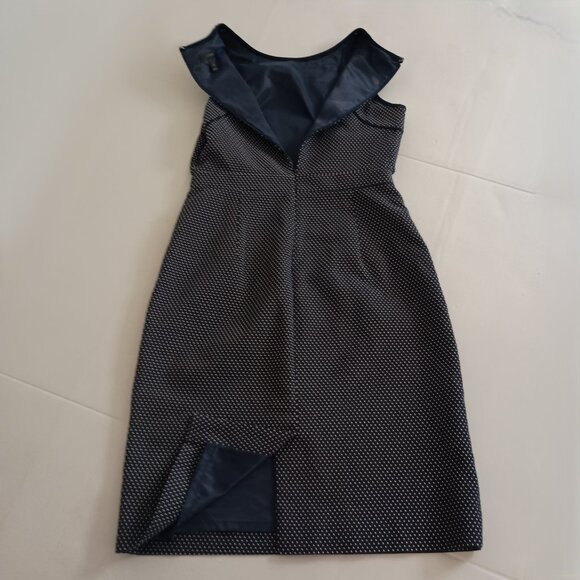 J. Crew Blue White Polka Dot Sleeveless Sheath Dress Women’s Size 4 - Picture 7 of 15